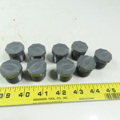 Lasco Schedule 80  Gray Pipe Plug (6) 1" NPT  & (9) 3/4" NPT Mixed Lot of 15