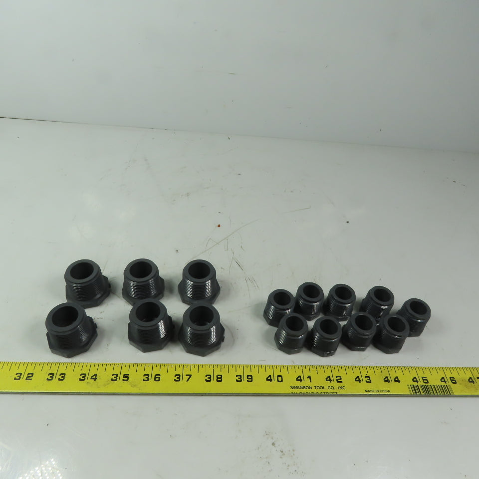 Lasco Schedule 80  Gray Pipe Plug (6) 1" NPT  & (9) 3/4" NPT Mixed Lot of 15