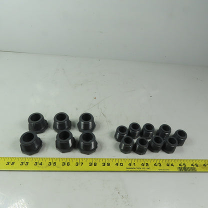 Lasco Schedule 80  Gray Pipe Plug (6) 1" NPT  & (9) 3/4" NPT Mixed Lot of 15