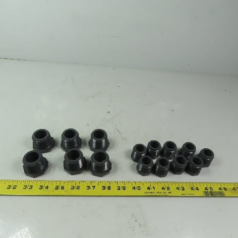 Lasco Schedule 80  Gray Pipe Plug (6) 1" NPT  & (9) 3/4" NPT Mixed Lot of 15