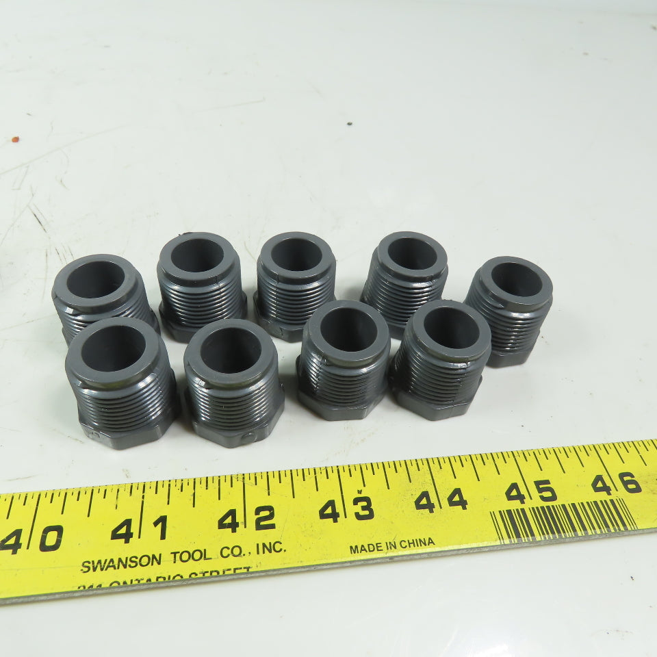 Lasco Schedule 80  Gray Pipe Plug (6) 1" NPT  & (9) 3/4" NPT Mixed Lot of 15