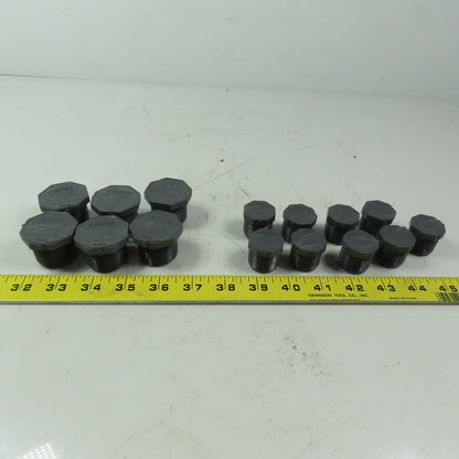 Lasco Schedule 80  Gray Pipe Plug (6) 1" NPT  & (9) 3/4" NPT Mixed Lot of 15