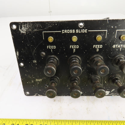 Hardinge AHC Auto Chucker Carriage & Cross Slide Operator Control Panel