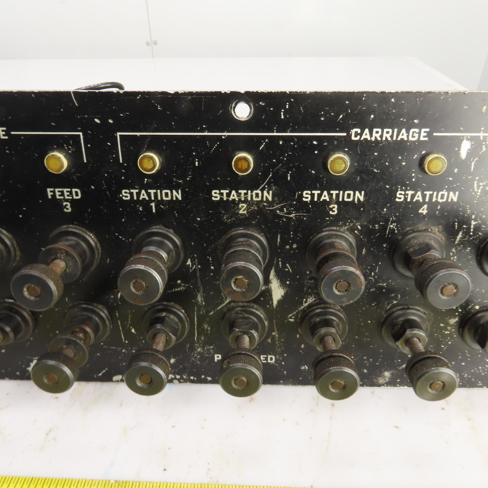Hardinge AHC Auto Chucker Carriage & Cross Slide Operator Control Panel