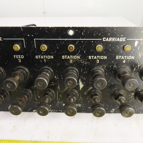 Hardinge AHC Auto Chucker Carriage & Cross Slide Operator Control Panel