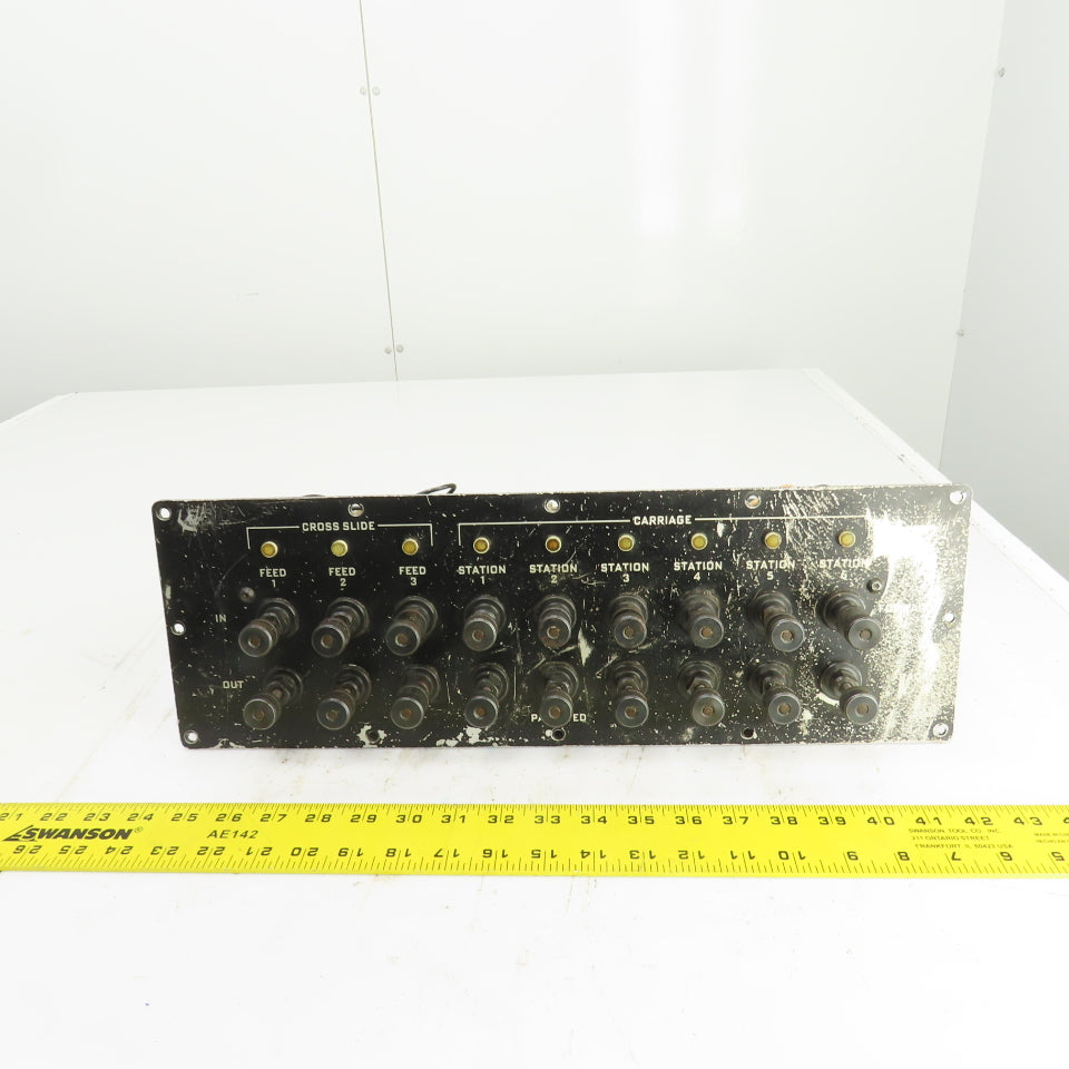 Hardinge AHC Auto Chucker Carriage & Cross Slide Operator Control Panel