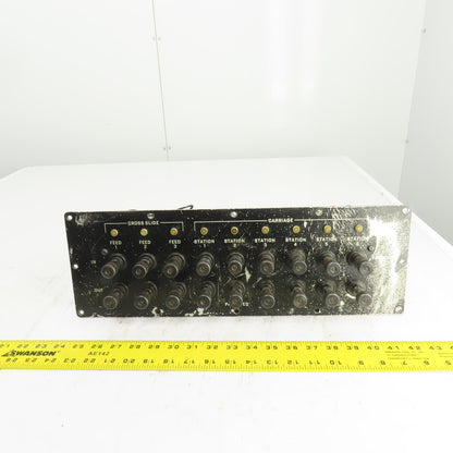 Hardinge AHC Auto Chucker Carriage & Cross Slide Operator Control Panel