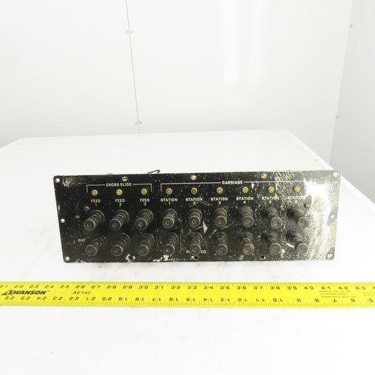 Hardinge AHC Auto Chucker Carriage & Cross Slide Operator Control Panel