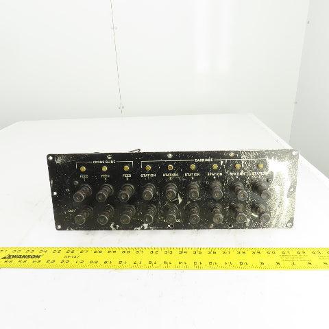 Hardinge AHC Auto Chucker Carriage & Cross Slide Operator Control Panel