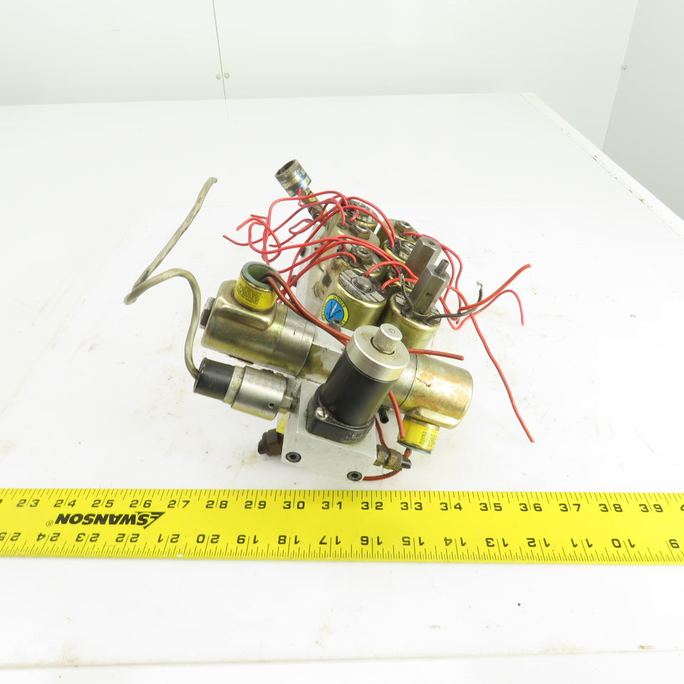 Skinner 8-Way Pneumatic Solenoid Aluminum Valve Manifold 120V 90PSI Hardinge AHC