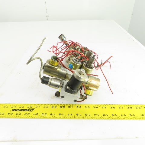 Skinner 8-Way Pneumatic Solenoid Aluminum Valve Manifold 120V 90PSI Hardinge AHC