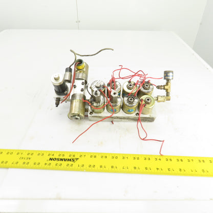 Skinner 8-Way Pneumatic Solenoid Aluminum Valve Manifold 120V 90PSI Hardinge AHC