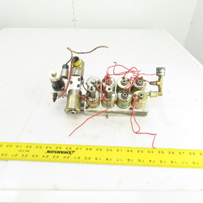 Skinner 8-Way Pneumatic Solenoid Aluminum Valve Manifold 120V 90PSI Hardinge AHC