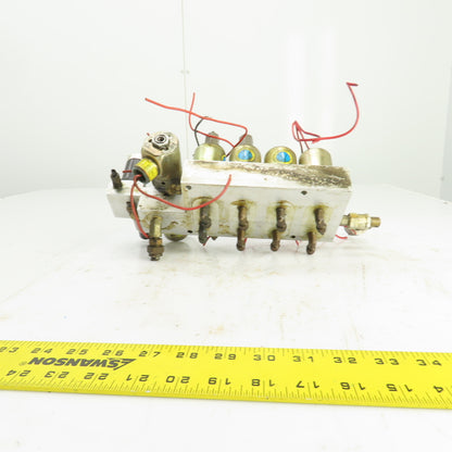 Skinner 8-Way Pneumatic Solenoid Aluminum Valve Manifold 120V 90PSI Hardinge AHC
