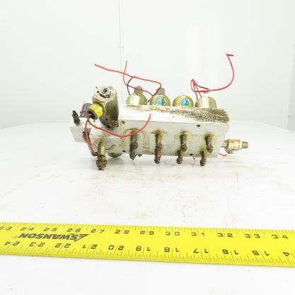 Skinner 8-Way Pneumatic Solenoid Aluminum Valve Manifold 120V 90PSI Hardinge AHC