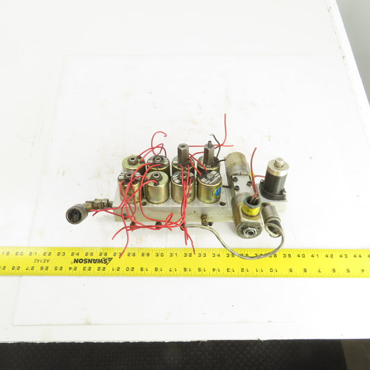 Skinner 8-Way Pneumatic Solenoid Aluminum Valve Manifold 120V 90PSI Hardinge AHC
