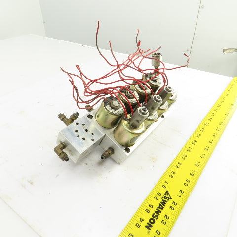 Skinner 8-Way Pneumatic Solenoid Aluminum Valve Manifold 120V 90PSI Hardinge AHC