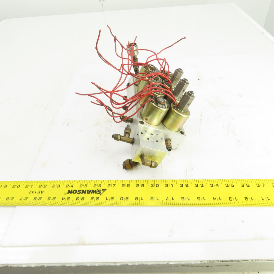 Skinner 8-Way Pneumatic Solenoid Aluminum Valve Manifold 120V 90PSI Hardinge AHC