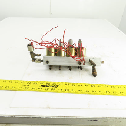 Skinner 8-Way Pneumatic Solenoid Aluminum Valve Manifold 120V 90PSI Hardinge AHC