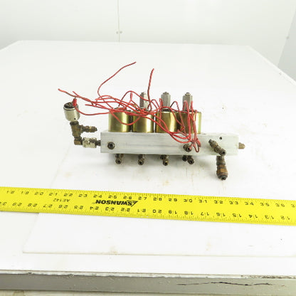 Skinner 8-Way Pneumatic Solenoid Aluminum Valve Manifold 120V 90PSI Hardinge AHC
