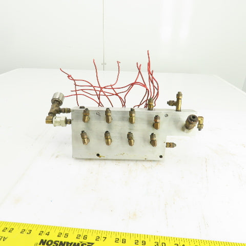 Skinner 8-Way Pneumatic Solenoid Aluminum Valve Manifold 120V 90PSI Hardinge AHC