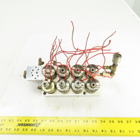 Skinner 8-Way Pneumatic Solenoid Aluminum Valve Manifold 120V 90PSI Hardinge AHC