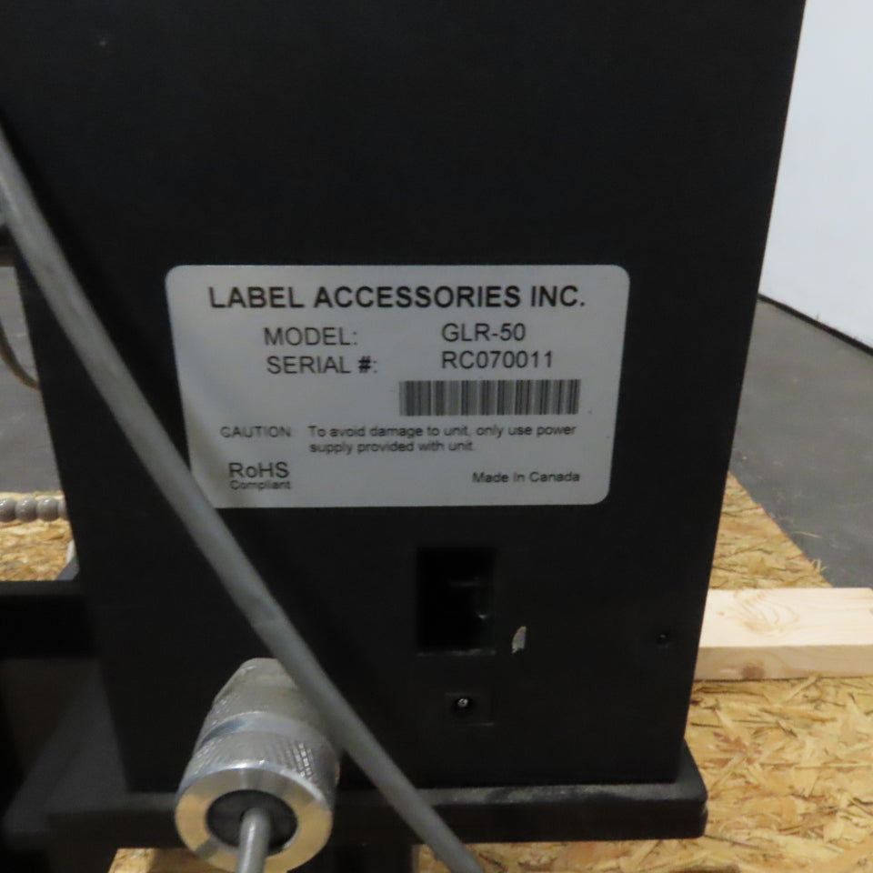 Label Accessories GLR-50 Label Rewinder W/ Scanners 6" Core Roller AS/IS