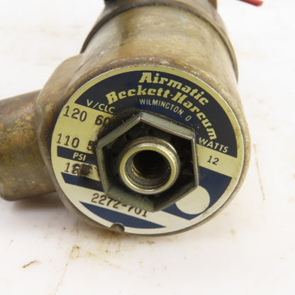 Beckett-Harcum Airmatic 2272-701 120 PSI Pneumatic Solenoid Valve 120V