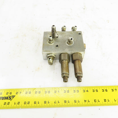 Fluid Controls 1GKXP3206-001 Aluminum 9-Port Hydraulic Valve Body Manifold