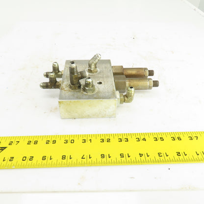 Fluid Controls 1GKXP3206-001 Aluminum 9-Port Hydraulic Valve Body Manifold