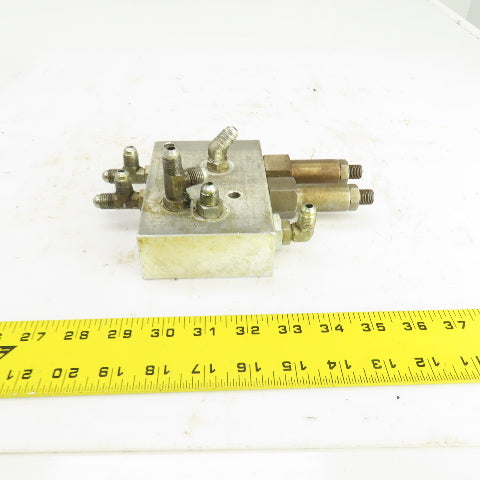 Fluid Controls 1GKXP3206-001 Aluminum 9-Port Hydraulic Valve Body Manifold