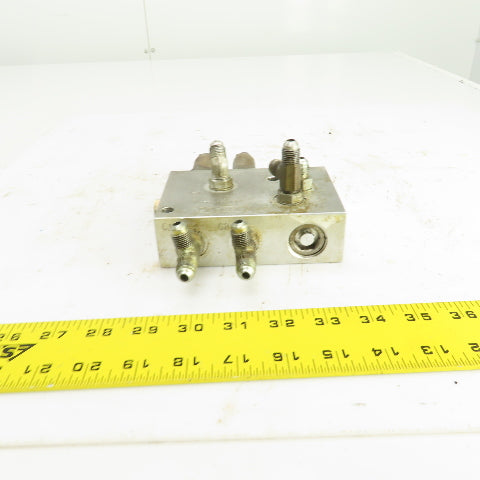 Fluid Controls 1GKXP3206-001 Aluminum 9-Port Hydraulic Valve Body Manifold