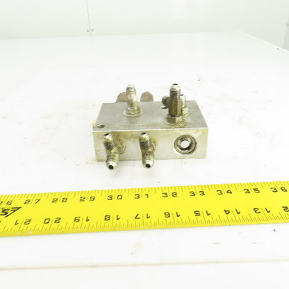 Fluid Controls 1GKXP3206-001 Aluminum 9-Port Hydraulic Valve Body Manifold
