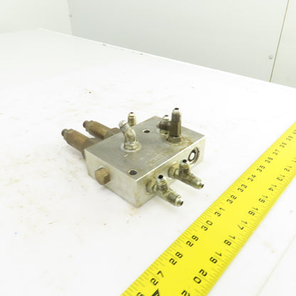 Fluid Controls 1GKXP3206-001 Aluminum 9-Port Hydraulic Valve Body Manifold
