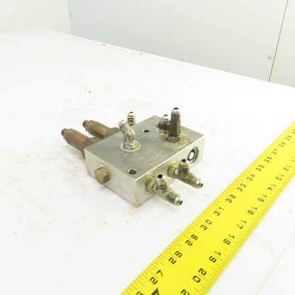 Fluid Controls 1GKXP3206-001 Aluminum 9-Port Hydraulic Valve Body Manifold