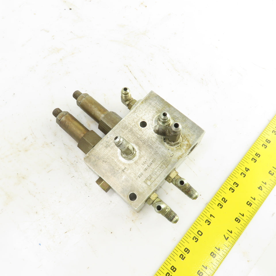 Fluid Controls 1GKXP3206-001 Aluminum 9-Port Hydraulic Valve Body Manifold