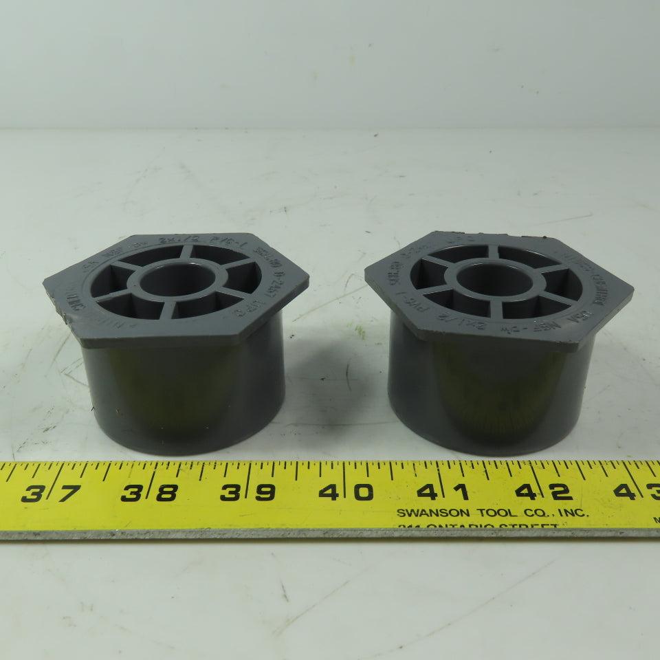 Chentrol/NIBCO PVC 2" Slip  X 1/2" Slip Reducer Bushing SCH80 Lot of 2