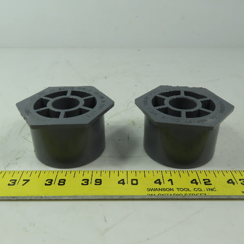 Chentrol/NIBCO PVC 2" Slip  X 1/2" Slip Reducer Bushing SCH80 Lot of 2