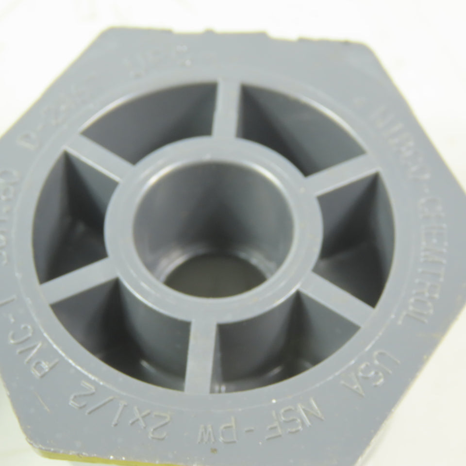 Chentrol/NIBCO PVC 2" Slip  X 1/2" Slip Reducer Bushing SCH80 Lot of 2