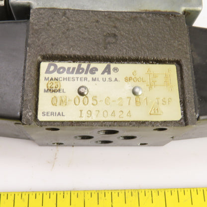 Double A QM-005-C-27B1-TSP Hydraulic Directional Double Solenoid Valve 115V Coil