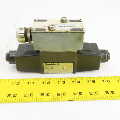 Double A QM-005-C-27B1-TSP Hydraulic Directional Double Solenoid Valve 115V Coil