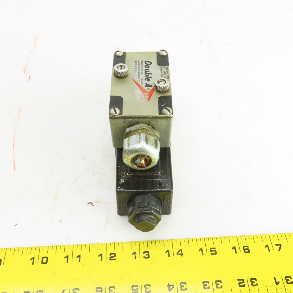 Double A QM-005-C-27B1-TSP Hydraulic Directional Double Solenoid Valve 115V Coil