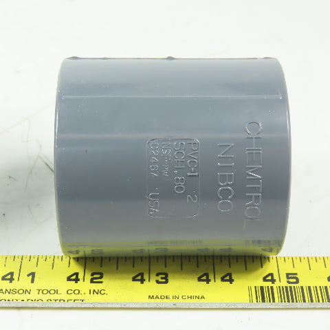 Chemtrol/NIBCO 2" Schedule 80 PVC (FPT x S) Female Adapter Coupling Lot of 2