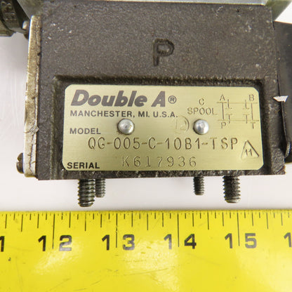 Double A QG-005-C-10B1-TSP Hydraulic Directional Solenoid Valve 115V Coil