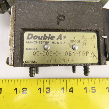 Double A QG-005-C-10B1-TSP Hydraulic Directional Solenoid Valve 115V Coil