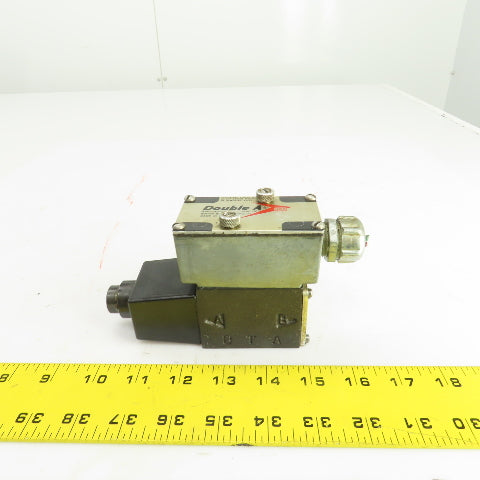 Double A QG-005-C-10B1-TSP Hydraulic Directional Solenoid Valve 115V Coil