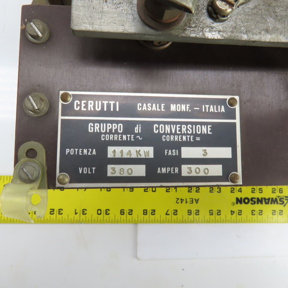 Cerutti 3 Phase Converter 114kW 380V 300A