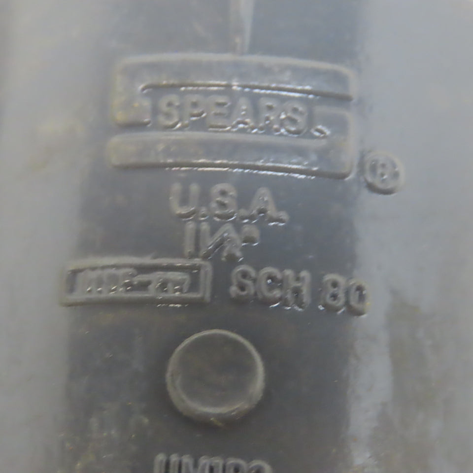 Spears 1-1/2" Slip Glue x 1-1/2" Slip Glue 90° Elbow Gray Sch 80 PVC Lot of 11