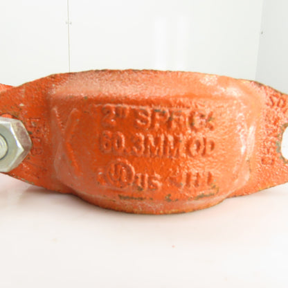 SPF 2" Ductile Iron Ridgid Pipe Coupling No Rubber Inserts Lot Of 7
