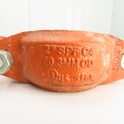 SPF 2" Ductile Iron Ridgid Pipe Coupling No Rubber Inserts Lot Of 7